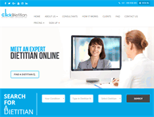 Tablet Screenshot of clickdietitian.com